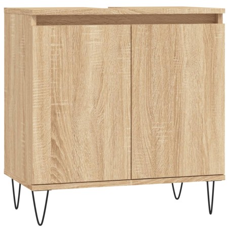 vidaXL Armario de baño madera de ingeniería roble Sonoma 58x33x60 cm
