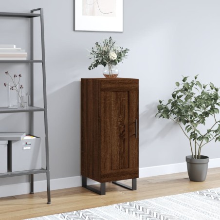 vidaXL Aparador madera de ingeniería marrón roble 34,5x34x90 cm