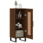vidaXL Aparador madera de ingeniería marrón roble 34,5x34x90 cm