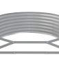 vidaXL Jardinera arriate acero recubrimiento polvo gris 396x100x36 cm vidaXL Jardinera arriate acero recubrimiento polvo gris 396x100x36 cm