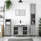 vidaXL Armario de baño madera contrachapada gris Sonoma 30x30x100 cm vidaXL Armario de baño madera contrachapada gris Sonoma 30x30x100 cm