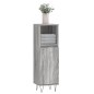vidaXL Armario de baño madera contrachapada gris Sonoma 30x30x100 cm vidaXL Armario de baño madera contrachapada gris Sonoma 30x30x100 cm