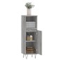 vidaXL Armario de baño madera contrachapada gris Sonoma 30x30x100 cm vidaXL Armario de baño madera contrachapada gris Sonoma 30x30x100 cm