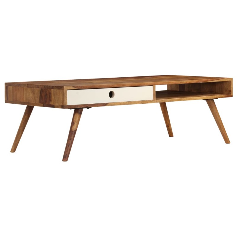 vidaXL Mesa de centro de madera maciza de sheesham 110x50x35 cm vidaXL Mesa de centro de madera maciza de sheesham 110x50x35 cm