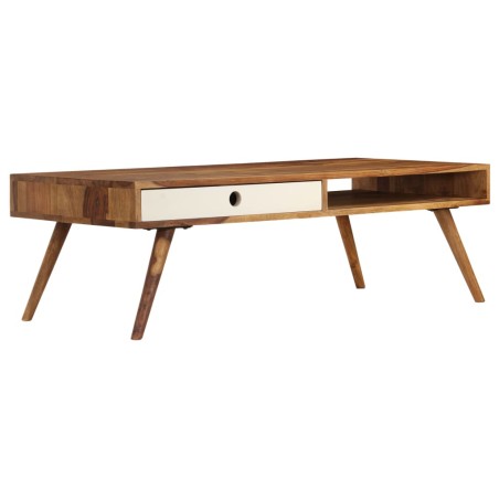 vidaXL Mesa de centro de madera maciza de sheesham 110x50x35 cm