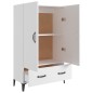 vidaXL Aparador de madera contrachapada blanco 70x31x115 cm vidaXL Aparador de madera contrachapada blanco 70x31x115 cm