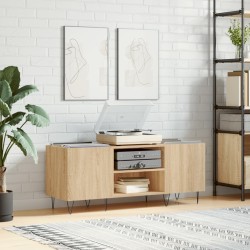 vidaXL Mueble discos madera contrachapada roble sonoma 121x38x48 cm