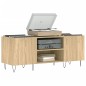 vidaXL Mueble discos madera contrachapada roble sonoma 121x38x48 cm vidaXL Mueble discos madera contrachapada roble sonoma 121x38x48 cm