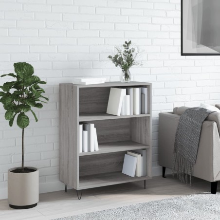 vidaXL Estantería madera de ingeniería gris Sonoma 69,5x32,5x90 cm