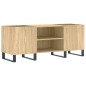 vidaXL Mueble discos madera contrachapada roble sonoma 121x38x48 cm vidaXL Mueble discos madera contrachapada roble sonoma 121x38x48 cm