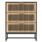 vidaXL Aparador de madera contrachapada negro 60x30x75 cm