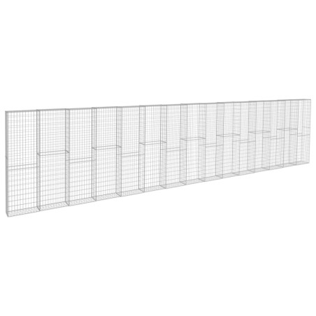 vidaXL Muro de gaviones con cubiertas acero galvanizado 900x50x200 cm
