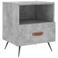 vidaXL Mesita de noche madera ingeniería gris hormigón 40x35x47,5 cm vidaXL Mesita de noche madera ingeniería gris hormigón 40x35x47,5 cm