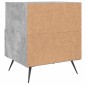 vidaXL Mesita de noche madera ingeniería gris hormigón 40x35x47,5 cm vidaXL Mesita de noche madera ingeniería gris hormigón 40x35x47,5 cm