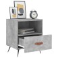 vidaXL Mesita de noche madera ingeniería gris hormigón 40x35x47,5 cm vidaXL Mesita de noche madera ingeniería gris hormigón 40x35x47,5 cm