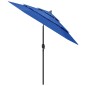 vidaXL Sombrilla de 3 niveles con poste de aluminio azul 2,5 m vidaXL Sombrilla de 3 niveles con poste de aluminio azul 2,5 m