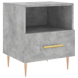 vidaXL Mesita de noche madera ingeniería gris hormigón 40x35x47,5 cm
