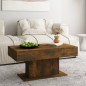 vidaXL Mesa de centro madera contrachapada roble ahumado 96x50x45 cm vidaXL Mesa de centro madera contrachapada roble ahumado 96x50x45 cm