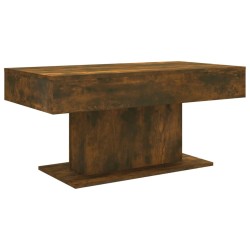 vidaXL Mesa de centro madera contrachapada roble ahumado 96x50x45 cm