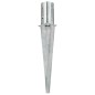vidaXL Picas de tierra 2 unidades acero galvanizado plateado 8x61 cm vidaXL Picas de tierra 2 unidades acero galvanizado plateado 8x61 cm