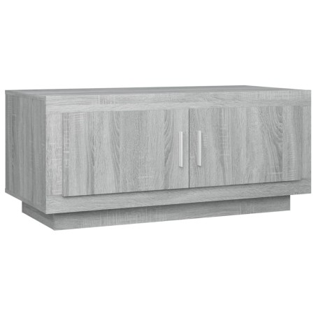 vidaXL Mesa de centro madera contrachapada gris Sonoma 102x50x45 cm