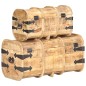 vidaXL Cofres de almacenamiento 2 unidades madera maciza de mango vidaXL Cofres de almacenamiento 2 unidades madera maciza de mango