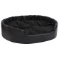 vidaXL Cama para perros felpa y cuero sintético negro 99x89x21 cm vidaXL Cama para perros felpa y cuero sintético negro 99x89x21 cm