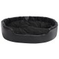 vidaXL Cama para perros felpa y cuero sintético negro 99x89x21 cm vidaXL Cama para perros felpa y cuero sintético negro 99x89x21 cm