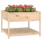 vidaXL Jardinera con estante madera maciza de pino 111,5x111,5x81 cm