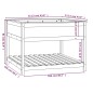 vidaXL Jardinera con estante madera maciza de pino 111,5x111,5x81 cm