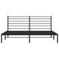 vidaXL Estructura de cama con cabecero metal negro 193x203 cm vidaXL Estructura de cama con cabecero metal negro 193x203 cm
