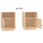 vidaXL Mesita de noche madera maciza de pino 40x34x55 cm vidaXL Mesita de noche madera maciza de pino 40x34x55 cm