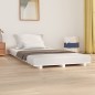 vidaXL Estructura de cama madera maciza de pino blanco 100x200 cm