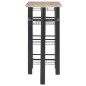 vidaXL Mesa y taburetes de cocina con estantes de madera y acero vidaXL Mesa y taburetes de cocina con estantes de madera y acero