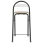 vidaXL Mesa y taburetes de cocina con estantes de madera y acero vidaXL Mesa y taburetes de cocina con estantes de madera y acero