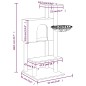 vidaXL Rascador para gatos con postes de sisal crema 108,5 cm
