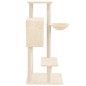 vidaXL Rascador para gatos con postes de sisal crema 108,5 cm
