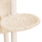 vidaXL Rascador para gatos con postes de sisal crema 108,5 cm