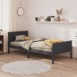 vidaXL Estructura de cama madera maciza de pino gris 100x200 cm vidaXL Estructura de cama madera maciza de pino gris 100x200 cm
