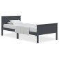 vidaXL Estructura de cama madera maciza de pino gris 100x200 cm vidaXL Estructura de cama madera maciza de pino gris 100x200 cm