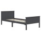 vidaXL Estructura de cama madera maciza de pino gris 100x200 cm vidaXL Estructura de cama madera maciza de pino gris 100x200 cm