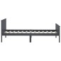 vidaXL Estructura de cama madera maciza de pino gris 100x200 cm vidaXL Estructura de cama madera maciza de pino gris 100x200 cm