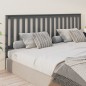vidaXL Cabecero de cama madera maciza de pino gris 206x6x101 cm