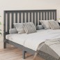 vidaXL Cabecero de cama madera maciza de pino gris 206x6x101 cm