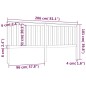 vidaXL Cabecero de cama madera maciza de pino gris 206x6x101 cm