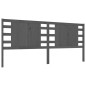 vidaXL Cabecero madera maciza de pino gris 126x4x100 cm vidaXL Cabecero madera maciza de pino gris 126x4x100 cm