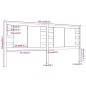 vidaXL Cabecero madera maciza de pino gris 126x4x100 cm vidaXL Cabecero madera maciza de pino gris 126x4x100 cm