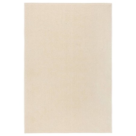 vidaXL Alfombra de pelo corto crema 200x290 cm