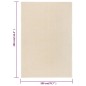 vidaXL Alfombra de pelo corto crema 200x290 cm vidaXL Alfombra de pelo corto crema 200x290 cm