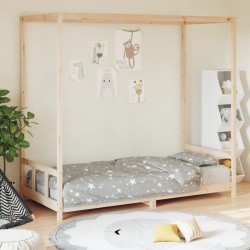 vidaXL Estructura de cama infantil madera maciza de pino 90x190 cm